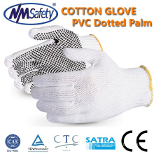 NMSAFETY pvc dotted glove guantes de punto de punto de algodón barato